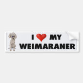 Weimaraner-liefdessticker Bumpersticker (Voorkant)