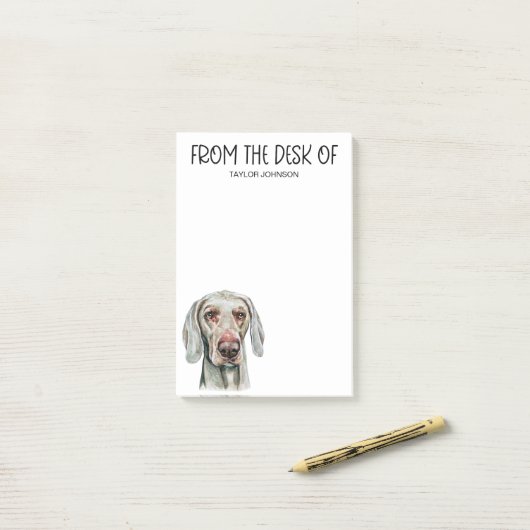 Weimaraner liefhebber post-it® notes (Op bureau)