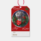 Weimaraner Liefhebbers Kerstmis Cadeaulabel (Voorkant)