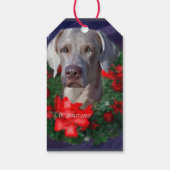 Weimaraner Liefhebbers Kerstmis Cadeaulabel (Achterkant)