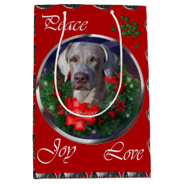 Weimaraner Liefhebbers Kerstmis Medium Cadeauzakje
