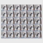 Weimaraner liet het sneeuwen Kerstmis Cadeaupapier (Vlak)