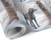 Weimaraner liet het sneeuwen Kerstmis Cadeaupapier (Rol Hoek)