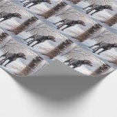 Weimaraner liet het sneeuwen Kerstmis Cadeaupapier (Hoek)