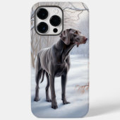 Weimaraner liet het sneeuwen Kerstmis Case-Mate iPhone Case (Achterkant)