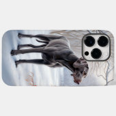 Weimaraner liet het sneeuwen Kerstmis Case-Mate iPhone Case (Achterkant (horizontaal))