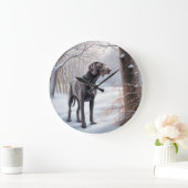 Weimaraner liet het sneeuwen Kerstmis Grote Klok (Huis)