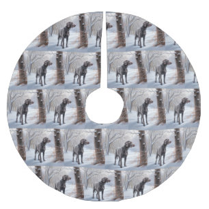 Weimaraner liet het sneeuwen Kerstmis Kerstboom Rok