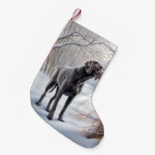 Weimaraner liet het sneeuwen Kerstmis Kleine Kerstsok (Voorkant (Hangend))