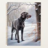 Weimaraner liet het sneeuwen Kerstmis Planner (Voorkant)