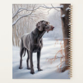 Weimaraner liet het sneeuwen Kerstmis Planner (Achterkant)