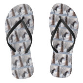 Weimaraner liet het sneeuwen Kerstmis Teenslippers (Voetbed)