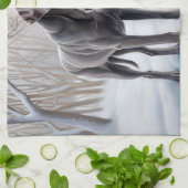 Weimaraner liet het sneeuwen Kerstmis Theedoek (Gevouwen)