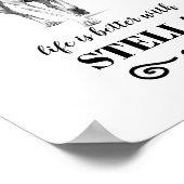 Weimaraner Life is beter met aangepaste hondennaam Poster (Hoek)