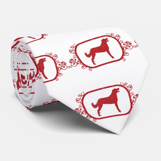 Weimaraner Long-Coated Stropdas (Opgerold)