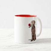 Weimaraner Love Tweekleurige Koffiemok (Voorkant rechts)