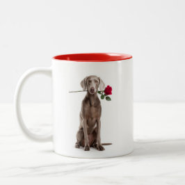 Weimaraner Love Tweekleurige Koffiemok