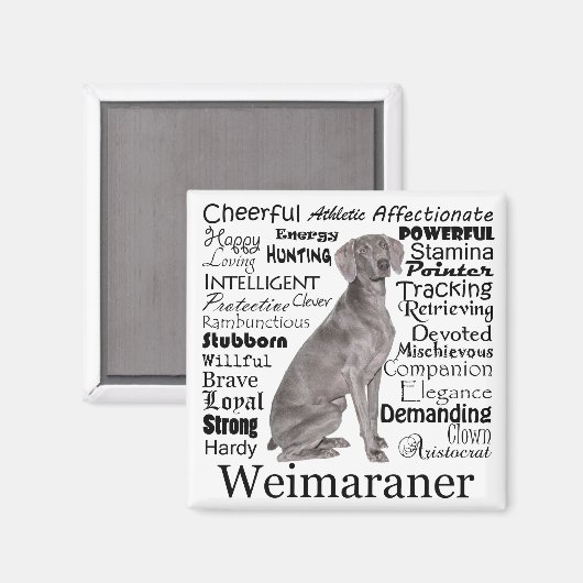 Weimaraner Magnet (Voorkant / Achterkant)