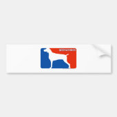Weimaraner Major League Dog Bumpersticker (Voorkant)