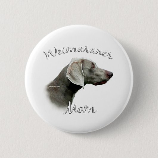 Weimaraner Mam 2 Ronde Button 5,7 Cm (Voorkant)