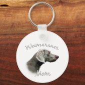 Weimaraner Mam 2 Sleutelhanger (Achterkant)