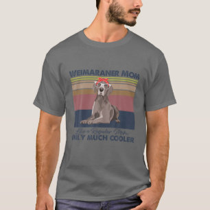 Weimaraner Mam Bandana Match Moederdag T-shirt