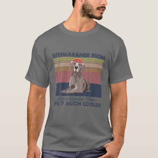 Weimaraner Mam Bandana Match  Moederdag T-shirt (Voorkant)