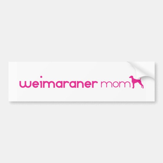 Weimaraner Mam Bumpersticker (Voorkant)