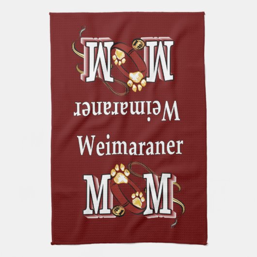 Weimaraner Mam Gifts Theedoek (Verticaal)