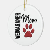 Weimaraner Mam Pauw Print 2 Keramisch Ornament (Links)