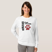 Weimaraner Mam Pauw Print 2 T-shirt (Voorkant volledig)