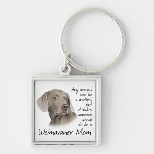 Weimaraner Mam Sleutelhanger (Voorkant)
