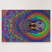 Weimaraner Mandala Weimmandala Puzzle Legpuzzel (Horizontaal)