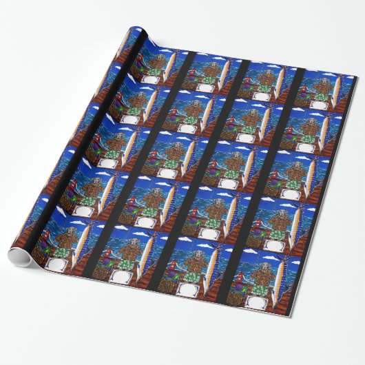 Weimaraner Marlijn Vissen Cadeaupapier (Uitgerold)