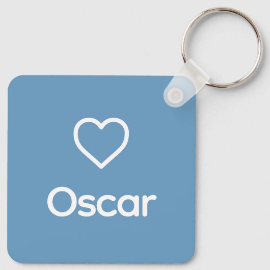 Weimaraner Memorial Aangepaste hondennaam Rainbow  Sleutelhanger (Achterkant)