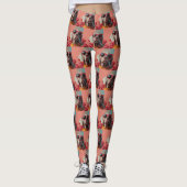 Weimaraner met Heart Rozen Valentijnsdag Leggings (Voorkant)