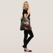 Weimaraner met Kerstman Festive Kerstmis Tote Bag (Op model)