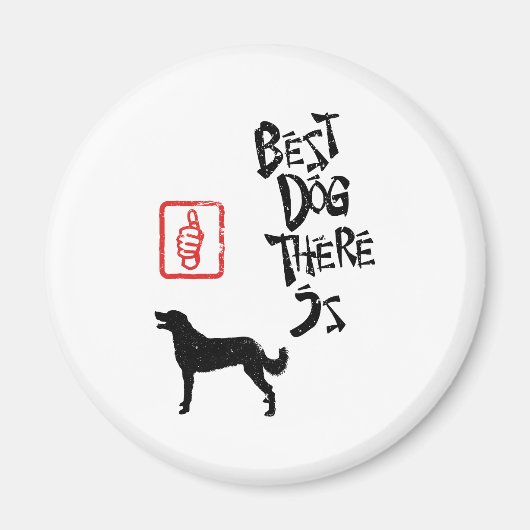 Weimaraner met lange coating magneet (Voorkant)