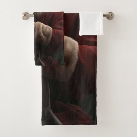 Weimaraner Met Sinterklaas Feestelijke Kerstmis Bad Handdoek (Insitu)