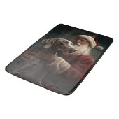 Weimaraner Met Sinterklaas Feestelijke Kerstmis Badmat (Gekanteld)