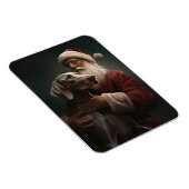 Weimaraner Met Sinterklaas Feestelijke Kerstmis Magneet (Rechterzijde)