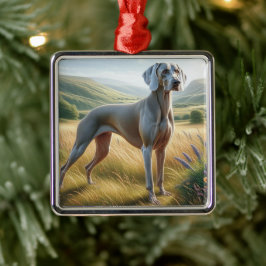 Weimaraner Metalen Ornament