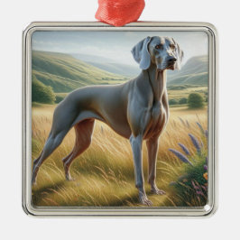 Weimaraner Metalen Ornament