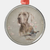 Weimaraner Metalen Ornament (Voorkant)