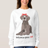 Weimaraner Moeder Bandana Vrouwen Weimaraner Hond Trui (Voorkant)