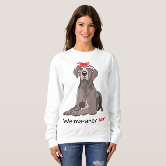 Weimaraner Moeder Bandana Vrouwen Weimaraner Hond Trui (Voorkant volledig)