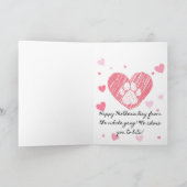 Weimaraner moederdag-wenskaart bedankkaart (Binnen)