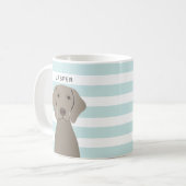 Weimaraner-Mokken Koffiemok (Voorkant links)