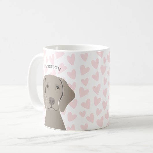 Weimaraner-Mokken Koffiemok (Voorkant links)