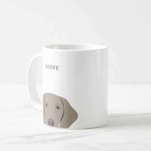 Weimaraner-Mokken Koffiemok (Voorkant links)